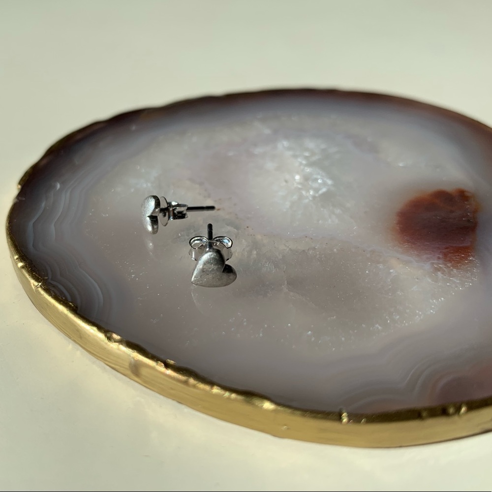 Antique Silver Heart Earring